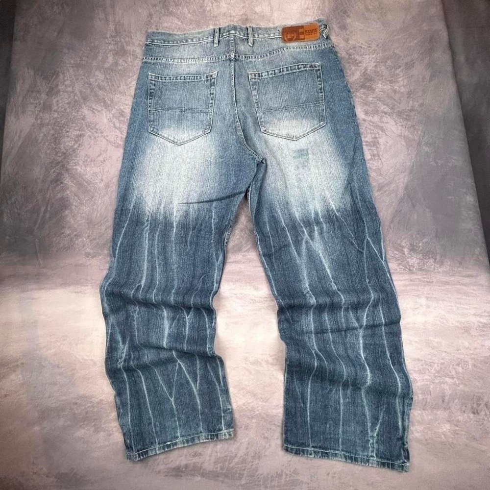 Phat‎ Farm Jeans W38 Mens Baggy Light Wash Y2K Hip Hop Logo - Picture 4 of 8